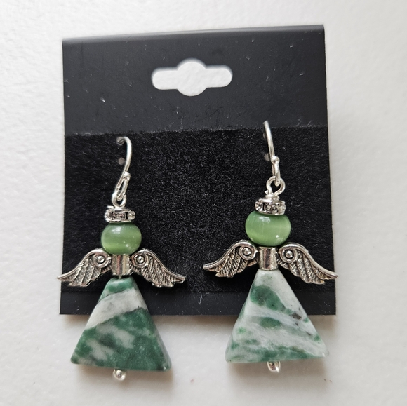 Sterling silver angel earrings - Picture 1 of 2